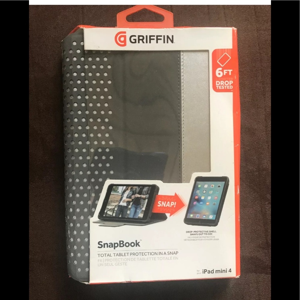 iPad mini 4 gray Griffin Snap Book Cover